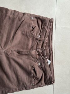 Brown Wide Leg Jeans