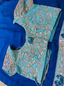Embroidered Aqua Blouse