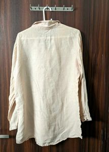 Light Pink Long Linen Shirt