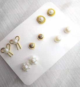 Korean Inspired Pearl Studs Earring Combo