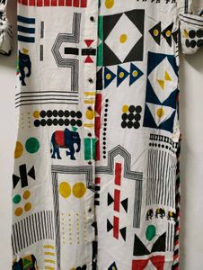 Beautiful Print Multicolour &#39;W&#39; kurtha