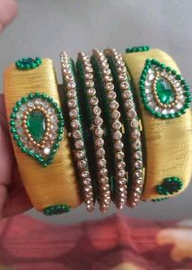 Silk Thread Bangles - Set of 6