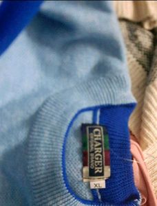 Y2k Blue Flame Aesthetic Sweater