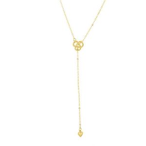 Gold Y Drop Necklace &amp; Earring Set