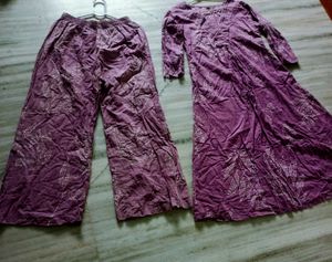 Purple Kurta Set