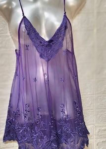 Lace &amp; Net Purple 💜 Sexy Night Dress/ Wear