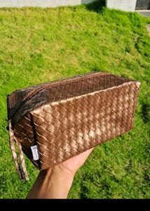 Myglamm Woven Metallic Pouch