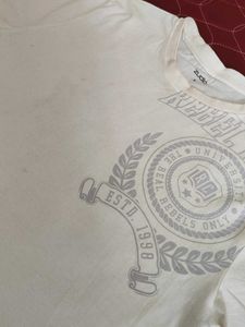 White Graphic Print T-Shirt