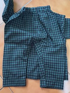 checked woolen stitched shirt and pyjama