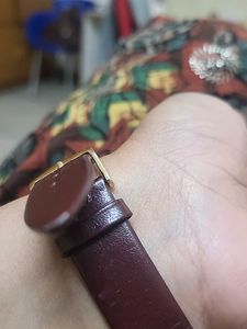Titan Gold-Tone Rectangle Watch