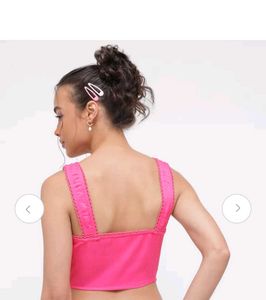 Femme Chic Bow Front Top With Blue Denim Skirt