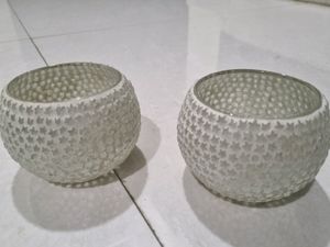 Tea Light Glass Candle Holder Set Of 2