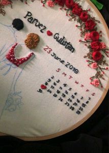 Custom Embroidered Wedding Hoop