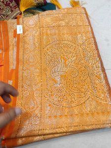 Elegant Orange Saree