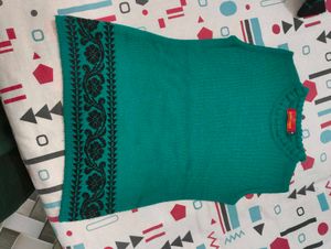 Girls&#39; Green Knit Dress &amp; Shrug