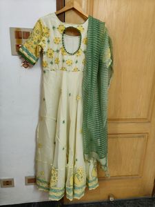 New Lucknow Chikankari Georgette Gown
