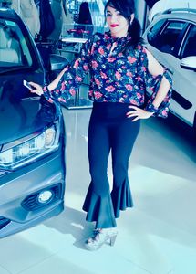 A Cute Korean Style Printed Top