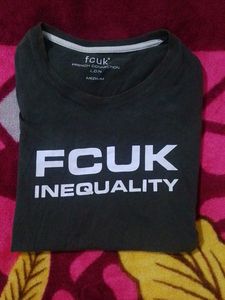 FCUK &#39;Inequality&#39; Olive Tee - Medium