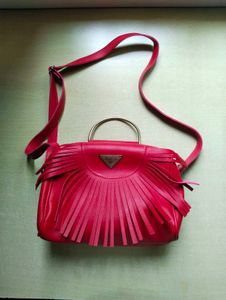 Red Fringe Handbag
