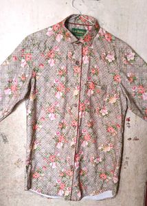 Le-Sancy Floral Check Button Down