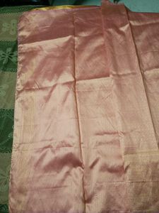 Peach Silk Blend Saree