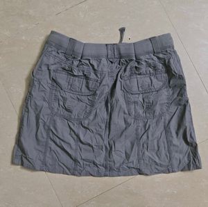 Casual Gray Mini Skirt