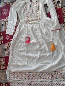 Elegant White Embroidered Dress
