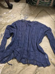 Blue Knit Cardigan