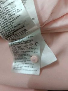 h&amp;m chiffon light pink v neck dress