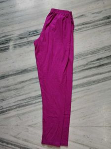 Purple Casual Leggings