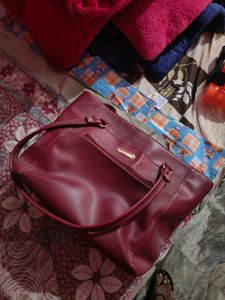 Burgundy Tote Bag
