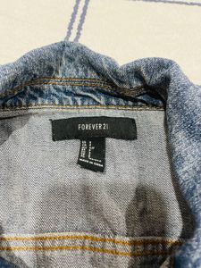 crop forever 21 denim jacket