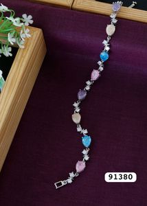 Elegant Gold-Tone Gemstone Bracelet