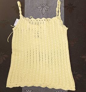 Yellow Knit Tank Top