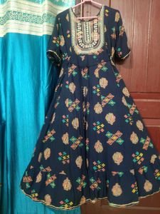 Navy Blue Empire Waist Dress