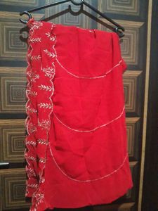 Cherry Red 🍒 Bridal Dupatta