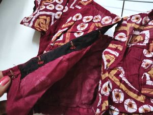 Maroon Beautiful Cotton Blouse