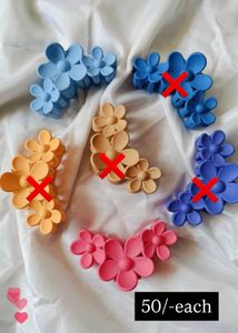Flower Hair Claw Clips