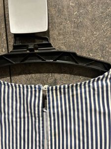 Zara Striped Pearl Embellished Top XS
