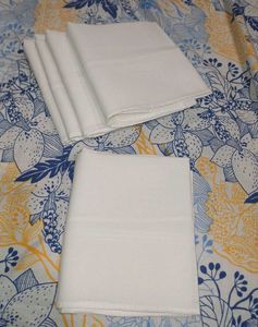 Men Plain White Handkerchief