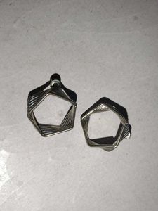 Geometric Silver Earrings