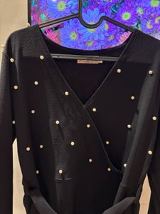 Xxl Black Pearl Detail Dress