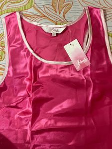 Pink Satin Pajama Set