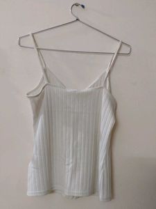 Ribbed Button-Front Cami