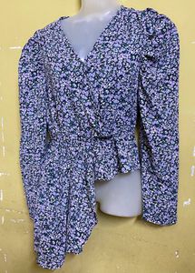 Highlow Lavender Print Top