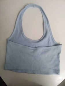 H&amp;M Blue Halter Tank Top