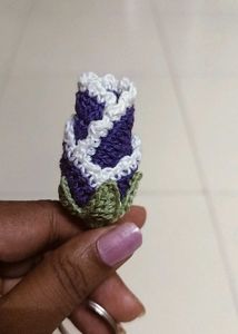 Crochet Rose Keychain