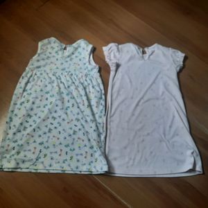 Butterfly Set of two mother care nighties for Kids