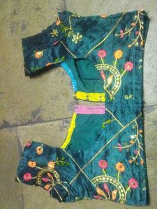 Teal Embroidered Blouse
