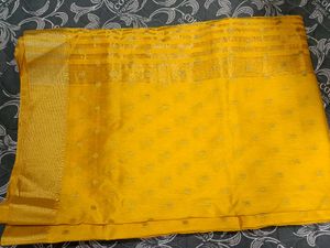 Yellow Saree with Gold Border